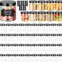 Zubebe 50 Pack 16 oz Plastic Jars with Lids Clear Plastic Mason Jars Airtight Containers Refillable Round Empty Container for Dry Food Storage, Cookie, Honey, Candy(Black)