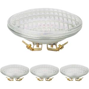 PAR36 LED Landscape Light Bulb, 12W 36W Halogen Equivalent, AC/DC 12V Waterproof, Cool White 6000K Flood Bulbs for Well Light, Tractor, Off-Road Vehicles, Snowblower, Pack of 4