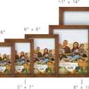 2 x Renditions Gallery 3.5x5 inch Picture Frame Modern Style Wood Pattern and High Definition Glass Ready for Wall and Tabletop Photo Display, Walnut Frame