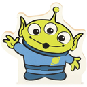 Disney Pixar Toy Story Alien Shelf Sitter Decor - Chunky Wood Block Cutout for Kids' Bedroom, Play Room or Nursery