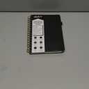 WEMATE Spiral Address Book with Alphabetical Tabs, Leather Password Book, Address Organizer Telephone Notebook Journal Keep Contact Safe Hardcover Large Print for Seniors Home Office 5.88.2, Black