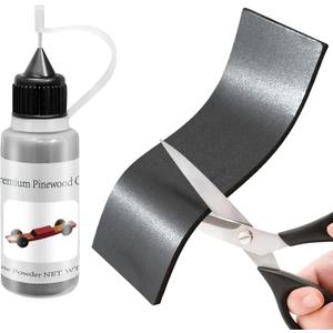 DerbyCraftPro Pinewood Weights Car Kit &Graphite Lubricant-3.5oz Total|3oz Flexible Derby Car Weights (Easy to Cut)+0.5oz Graphite Powder for Axles-Precise Weighting and Adjust The COG,Reduce Friction