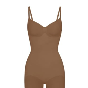 EUYZOU  Shapewear Bodysuit for Women Tummy Control Seamless Sculpting Body Shaper Top - Coffee XL