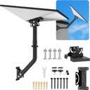 Gen 3 Starlink Mount, Adjustable Metal Starlink Standard Kit, Compatible with 4/4X/V3 Standard Dish with Pipe Adapter,Weatherproof,for Wall and Roof