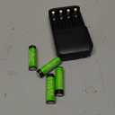 Amazon Basics 4-Bay Battery Charger for AA & AAA Rechargeable Batteries with Pre-Charged AA NiMh Batteries, LED Operation, Type A (American) Plug, 4 Count, Black