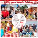 Zhehao 192 Pcs Baseball Paper Plates and Napkins Set Baseball Party Supplies Decorations 7 Inch 9 Inch Disposable Paper Plates Napkins and Forks for Sport Themed Birthday Party Favors Serves 48