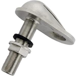 Stainless Steel 316 Boat Intake Strainer Thread Thru-Hull,Marine Pump Hose Fitting Water Outlet Hose Pipe Hardware Accessories with Rubber Washer Gaskets