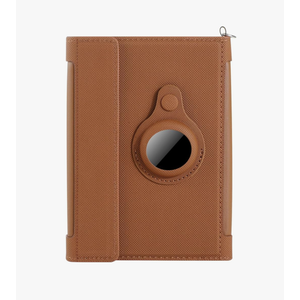 Frapkom Passport Holder with Tracker Card Slots, Passport Holder Passport Wallet for Men Women, Leather Passport Cover,Travel Accessories(Brown)