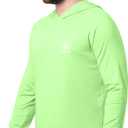 ColdPruf Men's Sunpruf Long Sleeve Performance Sun Protection UPF 30 Hooded Shirt (Green) XL
