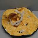 FengQuGou Cute Yellow Bee Large Storage Basket Honeycomb Bee Round Laundry Basket with Handle Organization Collapsible Storage Bins Box Hamper for Kids Toy Clothes Nursery Bedroom Living Room Decor