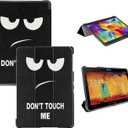 Tri-Fold Case Compatible with Samsung Galaxy Note 10.1 inch SM-P600 P601 P605 Tablet and Samsung Galaxy Tab Pro 10.1 SM-T520/T525(2014 Edition) - Premium PU Leather Tri-Fold Cover with Auto Sleep/Wake (One Size, Big Eyes)