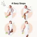 3-Pack Organic Baby Swaddle Sleep Sacks - Swaddles for Newborns, Infant 0-3 Months, Baby Girls, Boys, Soft & Snug Newborn Sleep Sack, Nursery Swaddling Blankets (Galaxy, OS)