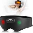 Medisana Heated Eye Mask for Dry Eyes, 1200mAh Cordless Sleep Mask with 5.4 Bluetooth Headphones, Washable Sleep Mask Warm Eye Compress for Stye Sinus Blepharitis, Gifts for Men Women