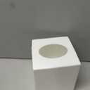 2 Pack Tissue Box Cover, Square Plastic Tissue Holder Non-Slip Base, White