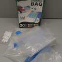 20 Pack Vacuum Storage Bags, Space Saver Bags, Vacuum Sealed Bags for Comforters, Blankets, Clothes Storage, Hand Pump Included (4 Jumbo/4 Large/4 Medium/8 Small) (Clear)