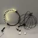 Christmas Sphere Lights Outdoor, Prelit LED Ball Lights Hanging, 16" Large Globe Tree Lights Lantern with 208 LED Foldable, Warm White and Multicolor 2 in 1 Chandelier-2Pack