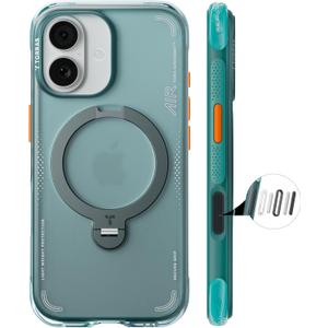 TORRAS Ostand Q3 Air for iPhone 17 Case with 360 Magnetic Stand, Fit for MagSafe, Mil-Grade Drop Tested, Camera Control Button, Shockproof Phone Case for iPhone 17 6.3'', Glacier Sprint