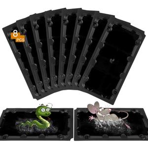 8 Pack Sticky Mouse Trap Rat Traps Indoor, Peanut Taste Pheromone Mouse Traps Indoor for Home, Glue Sticky Traps for Mice and Rats, Snake(Large Size)