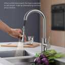 FORIOUS Kitchen Faucets with Pull Down Sprayer, Brushed Nickel, High Arc Single Handle Classic Stainless Steel Sink Faucet 1 or 3 Hole, Suitable for Farmhouse Camper Laundry Rv Bar