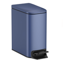 TIPGO Slim Bathroom Trash Can with Lid Soft Close, Step Pedal, 6 Liter / 1.6 Gallon Stainless Steel Trash Bin, Small Garbage Cans for Bedroom, Office, Kitchen (Matte Blue)