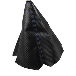 VekAuto Car Shift Boot Cover Universal Gear Shift Knob Boot Dust Cover PVC PU Black with Blue Stitches Auto Accessories