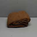 Uxcell 100% Cotton Cable Knit Throw Blanket,Soft Lightweight Lap Blanket,Textured Solid Sofa Throw Couch Cover Decors Knitted Blankets, Brown 47"x 70"