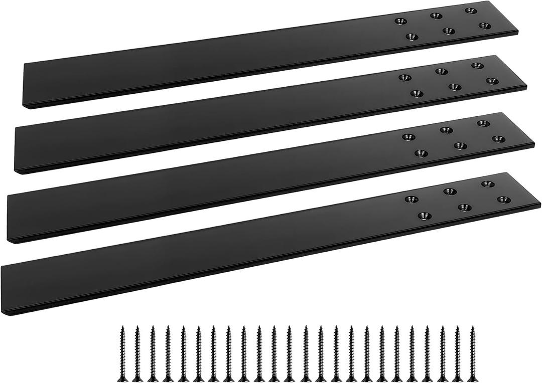 Countertop Support Bracket 20", Top Mount Knee Wall Support, Hidden Flat Floating Bracket for Wood Granite Quartz Concrete Countertop, 4 Pack with Screws