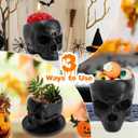 Halloween Decorations Indoor - Halloween Candle, Skull Bleeding Candle Gothic Decorations for Home Table Bar Indoor Room - Spooky Decor for Table Room, Black