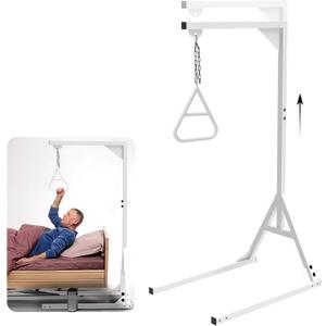 Bed Trapeze, Trapeze Bar for Bed Mobility Sturdy Bed Trapeze for Elderly and Patient Bed Pull Up Medical Trapeze Bars Assist Individual with Transferring Or Repositioning Safely and Easily