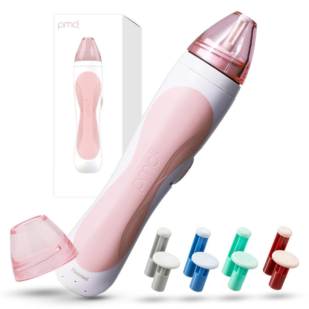 PMD Beauty Personal Microderm Pro - At-Home Use, Facial Exfoliator Tool, Microdermabrasion Machine Kit for Face and Body Skincare (Blush)