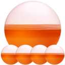 Big Claw Machine Capsules Translucent Orange Plastic Sphere Party Favor Containers Round 5 pcs 6.3 inch Jumbo Plastic Christmas Ornaments Extra Large Gift Box Craft Party Supplies Vending Capsules