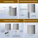 Toilet Brush and Holder Set, Bathroom Cleaner Brush Set with Light Brush Handle, Soft Bristle, Corrosion Resistant Holder, Wall Mounted/Floor Standing