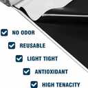 10Mil Vapor Barrier for Crawl Space, GENNIZZ 10FT x 20FT 10Mil Reinforced Plastic Sheeting, Heavy Duty Drop Cloth Moisture Barrier Underlayment (Black & White Panda Film)