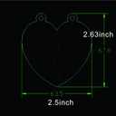 RUIXUAN 20PCS DIY Clear Blank Acrylic Half Heart Pendant Necklace Keychain Love,Laser Cut Acrylic Clear Heart Blanks (2.5'')