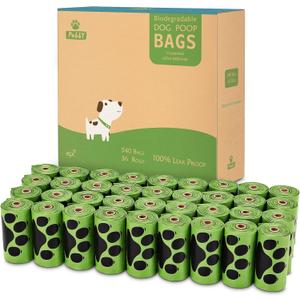 Dog Poop Bags Rolls 540 Count, Unscented Refill Rolls, 9" X 13" Doggie Poop Bags, Dog Waste Bags BY PobbY