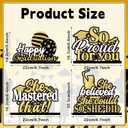 4 Pcs Black and Gold 2026 Grad Table Centerpieces, Wooden 2026 Graduation Centerpieces, Class of 2026 Signs for High School, College, Congrats Grad Graduation Party Decor Supplies