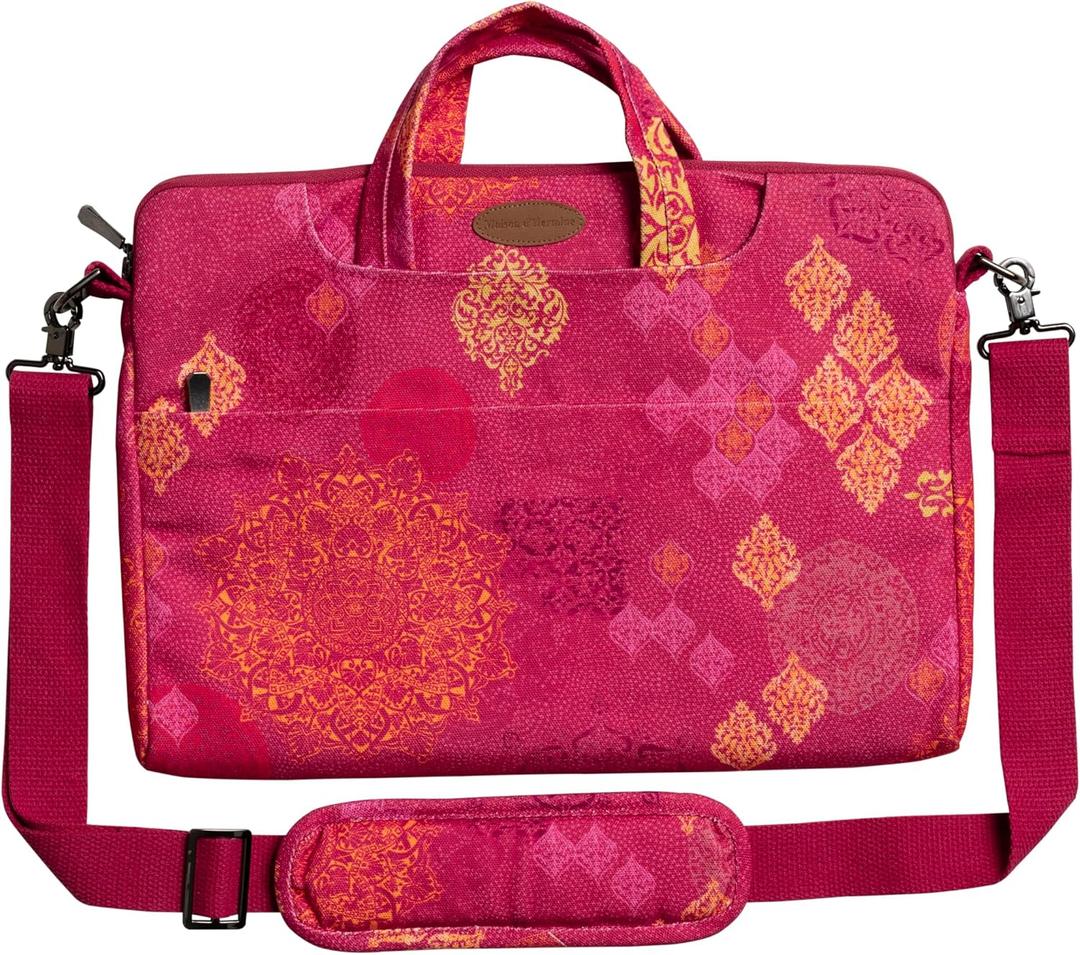 Maison d'Hermine Laptop Sleeve Bag Upto 13.5 inch Stain and Water Repellent Cotton Canvas Easter Gifts - Versailles (14"x10"x1.2")