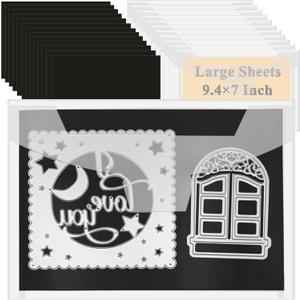 20 PCS 9.4 x 7 Inch Large Die Cut Storage Envelopes with 0.7 mm Thick Magnetic Sheets for Die Storage, Clear Die Storage Pockets and Magnet