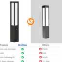 SkyGlow 32" Bollard Light, 12V Low Voltage Aluminum LED IP65 Waterproof Modern Outdoor Landscape Path Lights 3000K Curb Appeal Hardwired for Garden Pathway Lawn Patio Courtyard Driveway Commercial