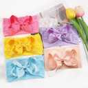 20PCS Baby Girl Bows Headbands, 4" Infant Bows Headbands Super Elastics Nylon Hairbands Cute Handmade Ribbon Bows for Babies Newborn Toddler (20 Colors)