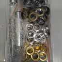 1/2inch Grommet Kit 100 Sets Grommets Eyelets with 3 Pieces Install Tool Kit, 4 Colors Grommets Kit with Storage Box for Craft Making, Repair and Decoration