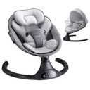 LAREX Baby Swing Infant Swing Electric Toddler Baby Rocker Portable for Newborn Boy Girl, 5 Sway Speeds with Remote Control, 10 Preset Melodies and Bluetooth, 0-6 Months Max 20 Lbs (Gray Black)