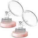 Nenesupply 21mm 2 pc Flanges Compatible with Spectra S2 S1 9 Plus Synergy Gold Breastpump Replacement to Spectra Pump Parts Flange Accessories Wide Mouth Work with Valve Backflow Protector Bottle