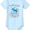 BesserBay Baby Happy 1st Father's Day Bodysuit Infant Fathers Day Onesie 0-3 Moths