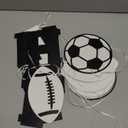 Sports Happy Birthday Banner, Multi Sport Party Decorations, Football Soccer Basketball Baseball Happy Birthday Bunting Sign, Rookie Year Party Decorations