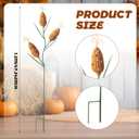 Geelin 6 Pcs 47 Inches Wonderland Metal Corn Stalk Emerald Garden Stake Yard Decorative Outdoor Autumn Harvest Decoration Emerald Garden Stake Yard Lawn Fall for Outdoor Art
