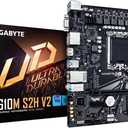 GIGABYTE H610M S2H V2 Motherboard, Supports 14th/13th/12th Gen Intel Core Processors (LGA 1700), mATX, DDR5, 1x M.2, PCIe 4.0, USB-C, HDMI, 2X DisplayPort, D-Sub, 1GbE LAN