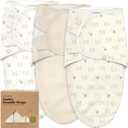 3Pack Organic Baby Swaddle Sleep Sacks  Swaddles for Newborns, Infant 03 Months, Baby Girls, Boys, Soft & Snug Newborn Sleep Sack, Nursery Swaddling Blankets (Bumble Bear, OS)