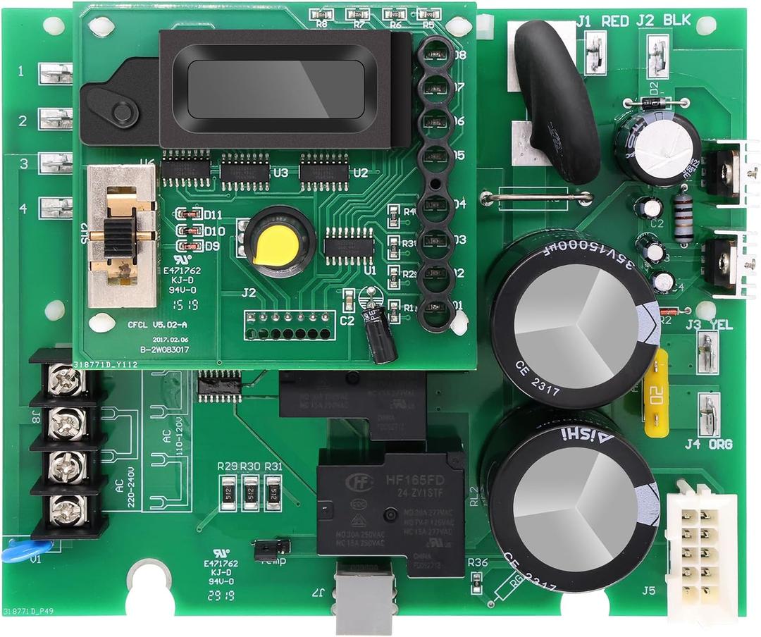 GLX-PCB-RITE Main Circuit Board & GLX-PCB-DSP Display Board，Compatible with the Hayward/Goldline Aqua Rite Saltwater Chlorinator，for Pool Chlorinators Replacement，Hayward aquarite Circuit Board