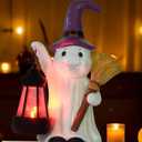 Qeeman Ghost Statues for Garden Decor : Halloween Waterproof Outdoor Decorations Yard Art Resin Figurines for Patio Balcony Porch Lawn Ornaments